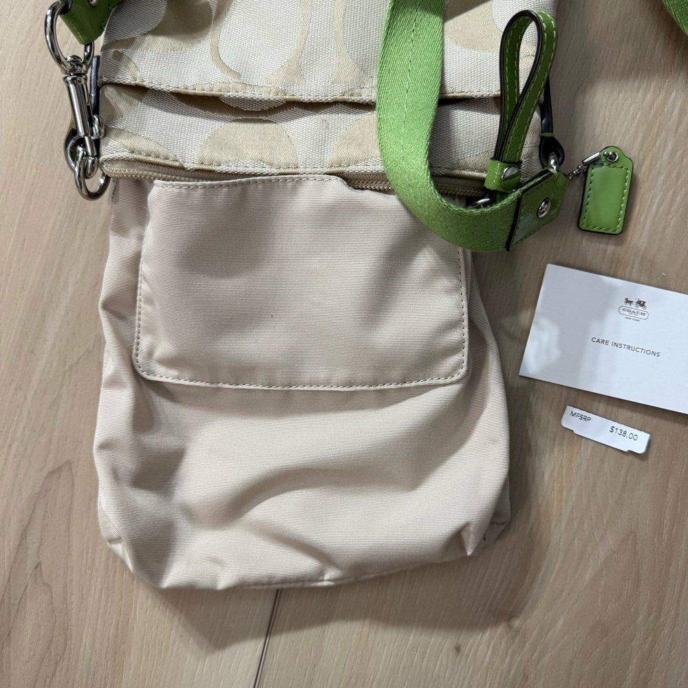 Coach Signature Crossbody Green Cream Y2K Adjustable Strap – Clean - Picture 8 of 12